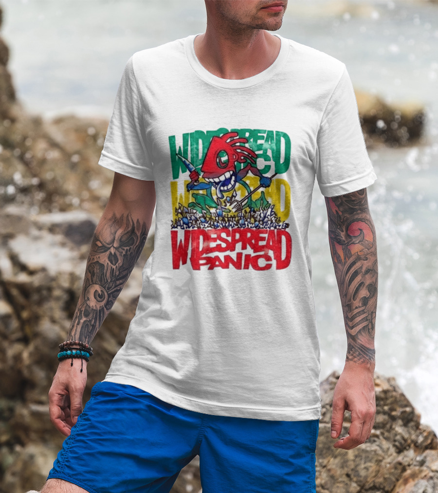 Widespread Panic Wilmington NC Kaiju Note Eater T-Shirt