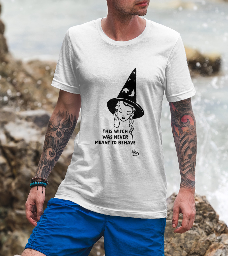Witch Hat Girl This Witch Was Never Meant To Behave Aesthetic T-Shirt