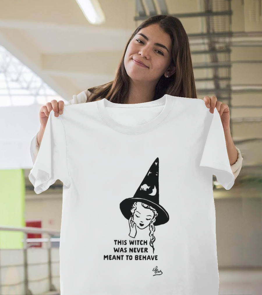 Witch Hat Girl This Witch Was Never Meant To Behave Aesthetic T-Shirt