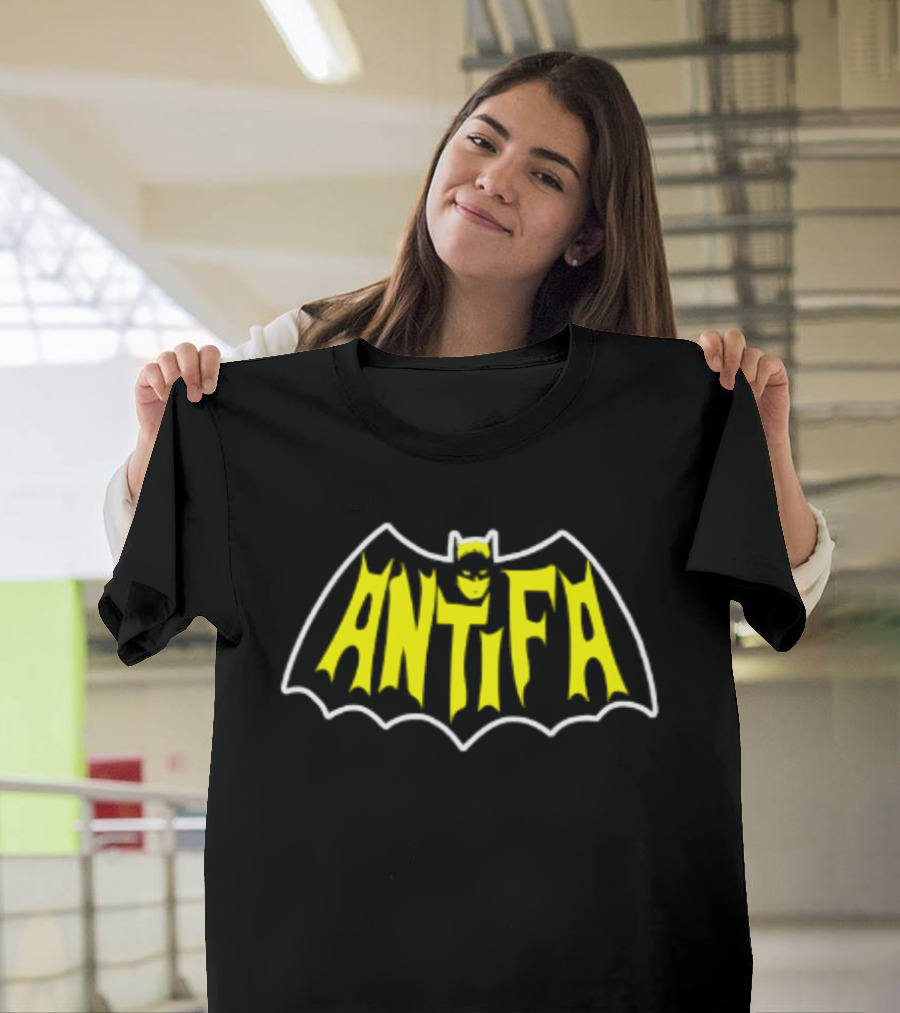 Antifa Batman Logo Style Comic T-Shirt