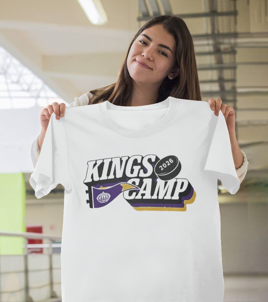Kings Camp 2026 Los Angeles Hockey Fans Key And Puck T-Shirt