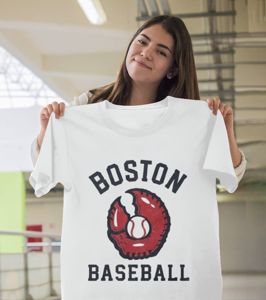 Boston Lobster Mitt Baseball T-Shirt