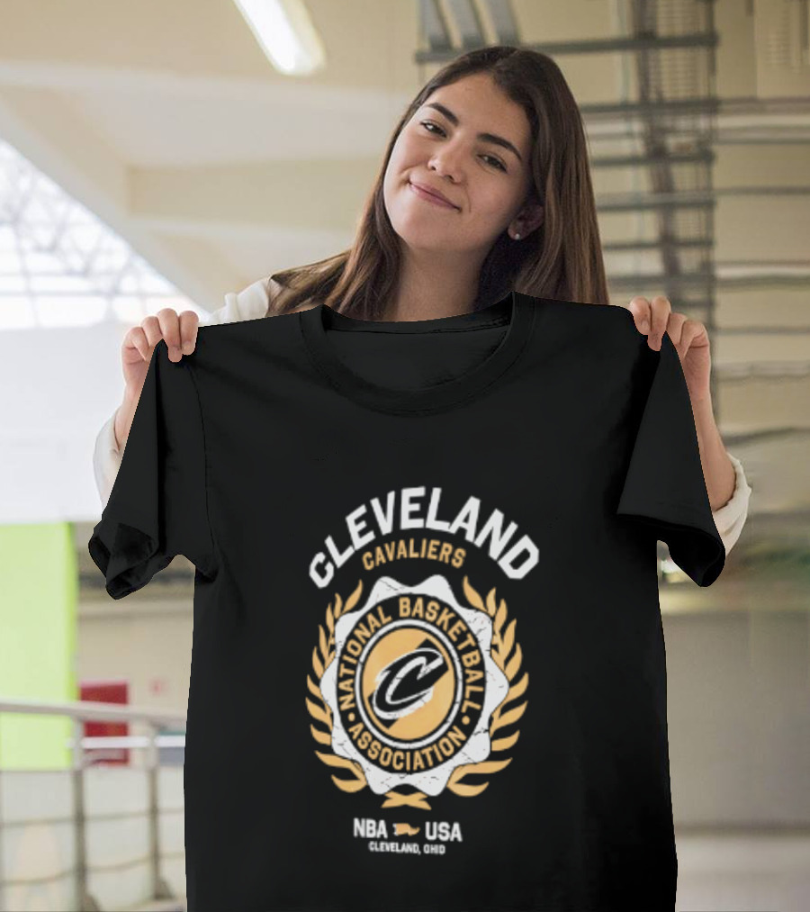 Cleveland Cavaliers National Basketball Association Laurel Crest NBA USA 2026 T-Shirt