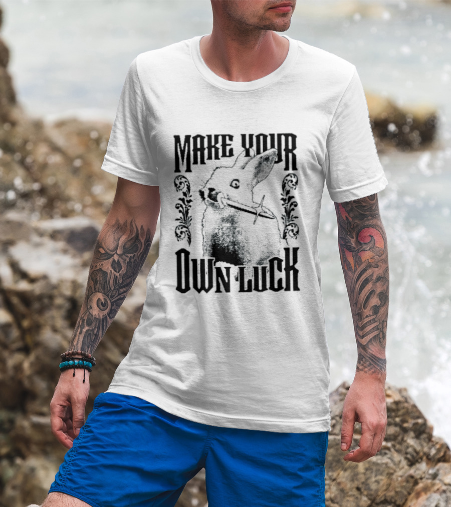 Make Your Own Luck Rabbit Knife T-Shirt