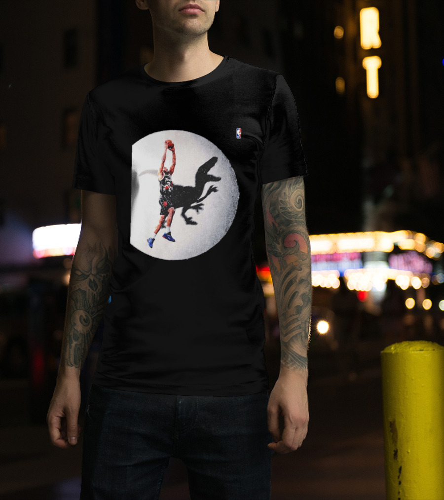 Kawhi Leonard Toronto Raptors Shadow Dunk With Raptor Silhouette Basketball T-Shirt