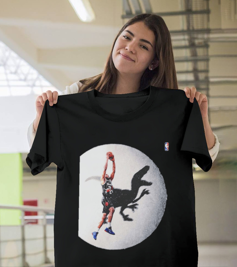 Kawhi Leonard Toronto Raptors Shadow Dunk With Raptor Silhouette Basketball T-Shirt
