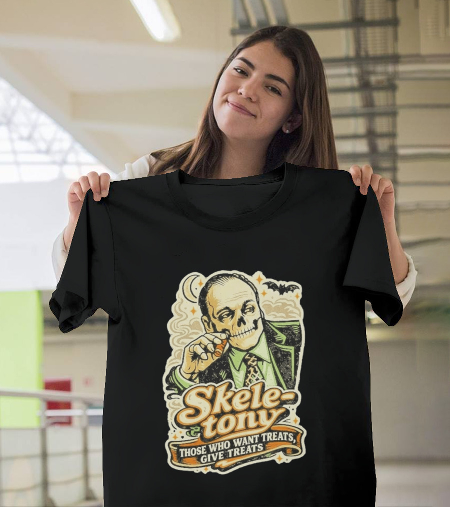 Skele Tony Soprano Those Who Want Treats Give Treats T-Shirt