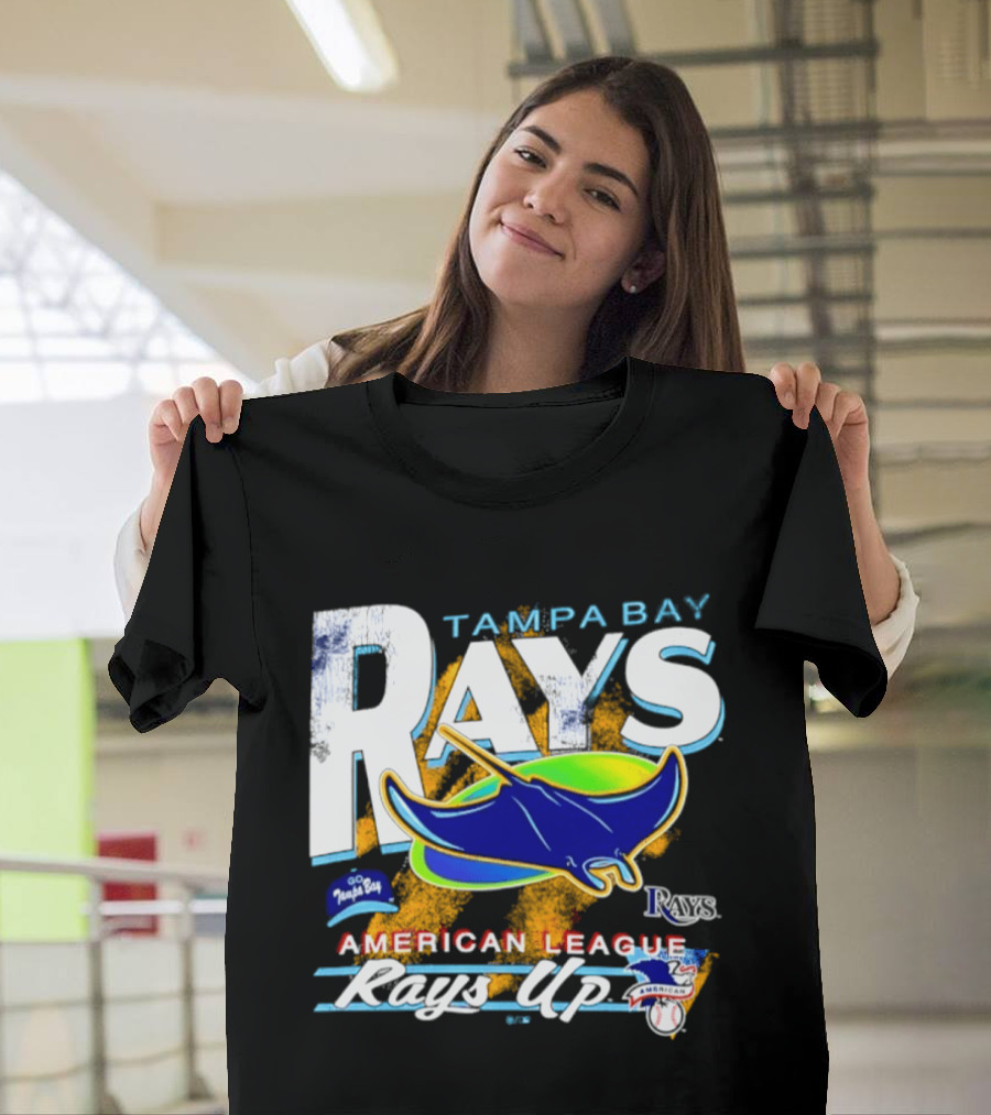 Tampa Bay Rays American League Rays Up Orange Stripe Manta Ray T-Shirt