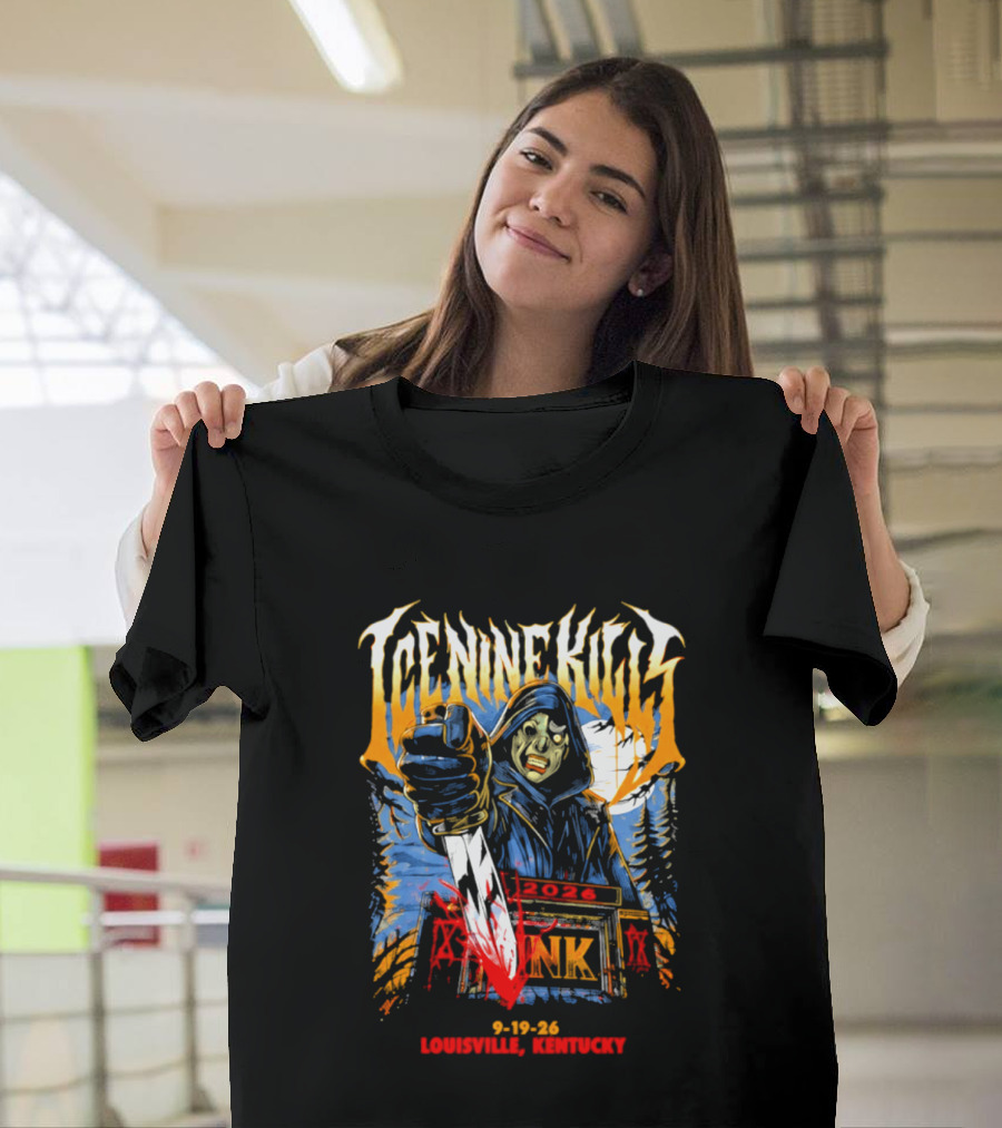 Ice Nine Kills Louisville Kentucky 2026 INK Blood Mask Tour T-Shirt