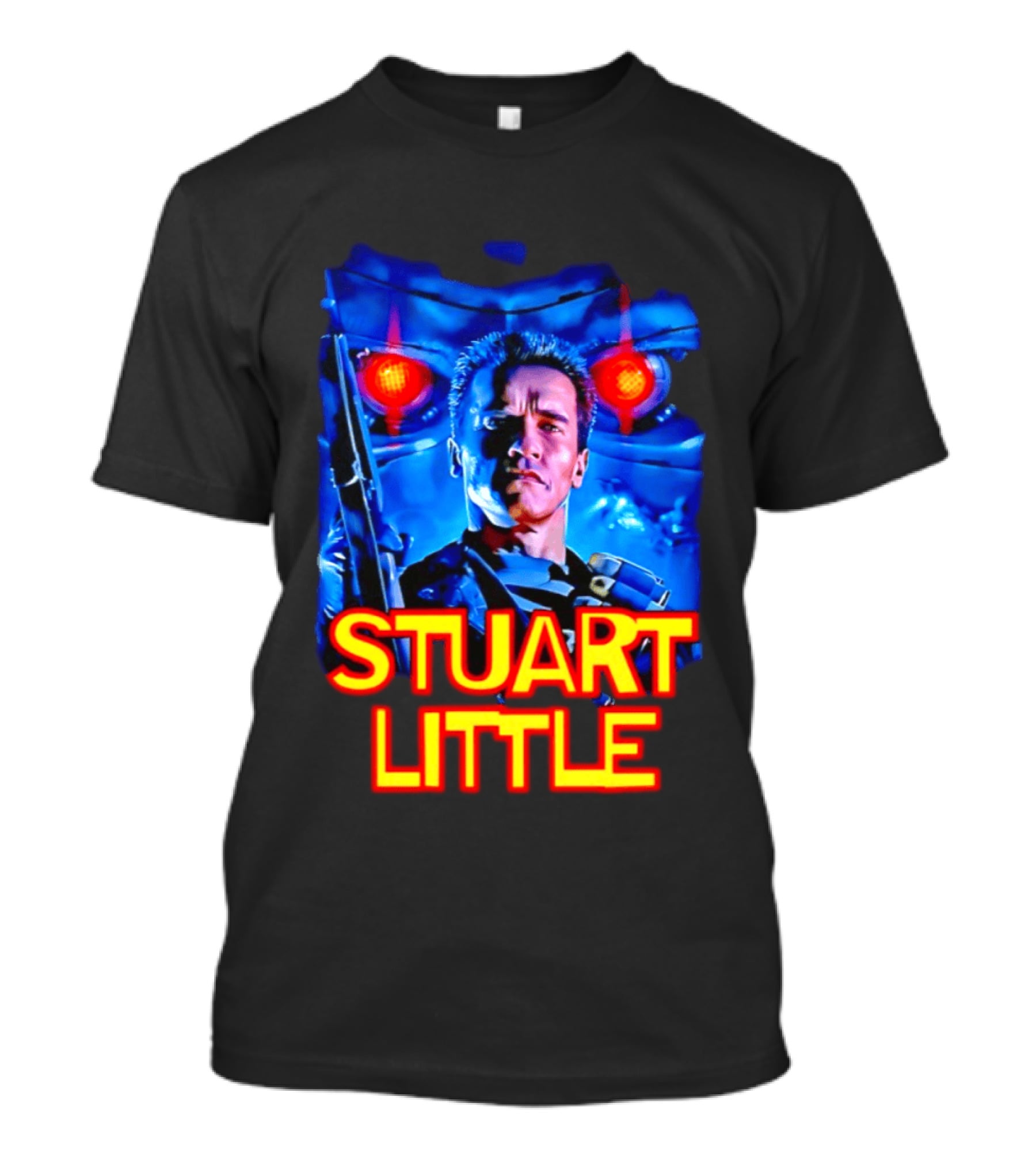 Stuart Little Arnold Schwarzenegger Parody Skynet Cyborg Fusion T-Shirt