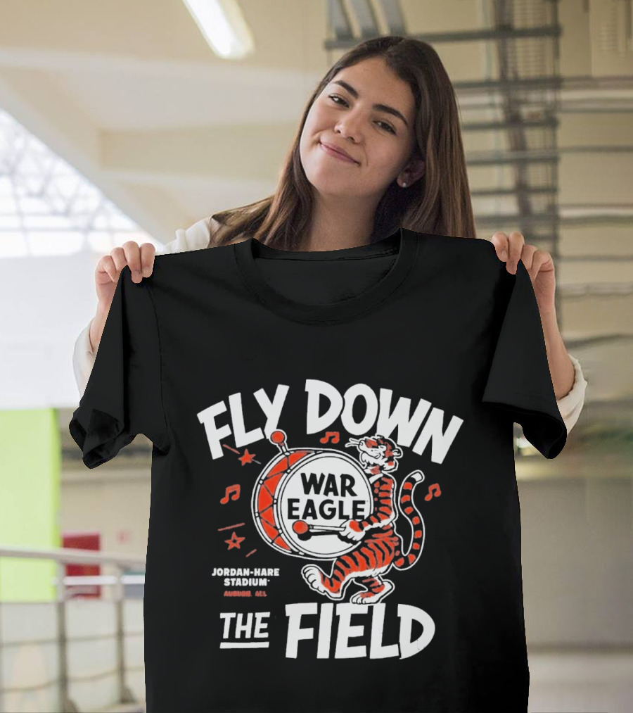 Auburn Tigers War Eagle Fly Down The Field T-Shirt
