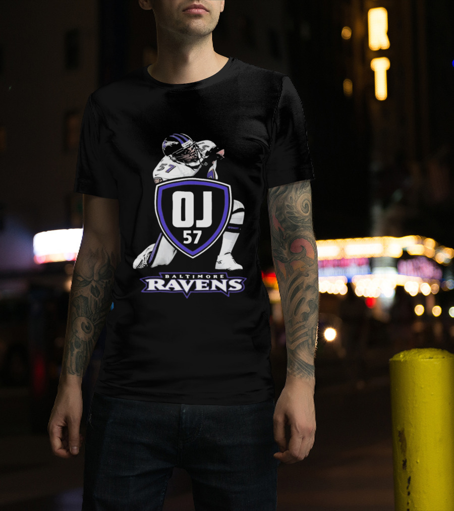 Baltimore Ravens OJ 57 Football Player T-Shirt