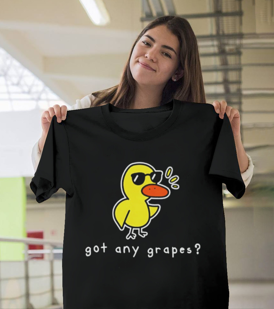 Got Any Grapes Duck Meme Sunglasses Quacking Drawing T-Shirt