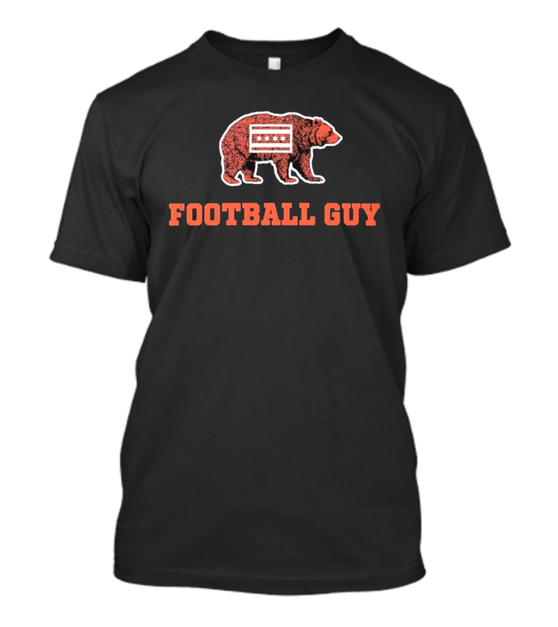 Chicago Bears Football Guy With Chicago Flag And Bear T-Shirt