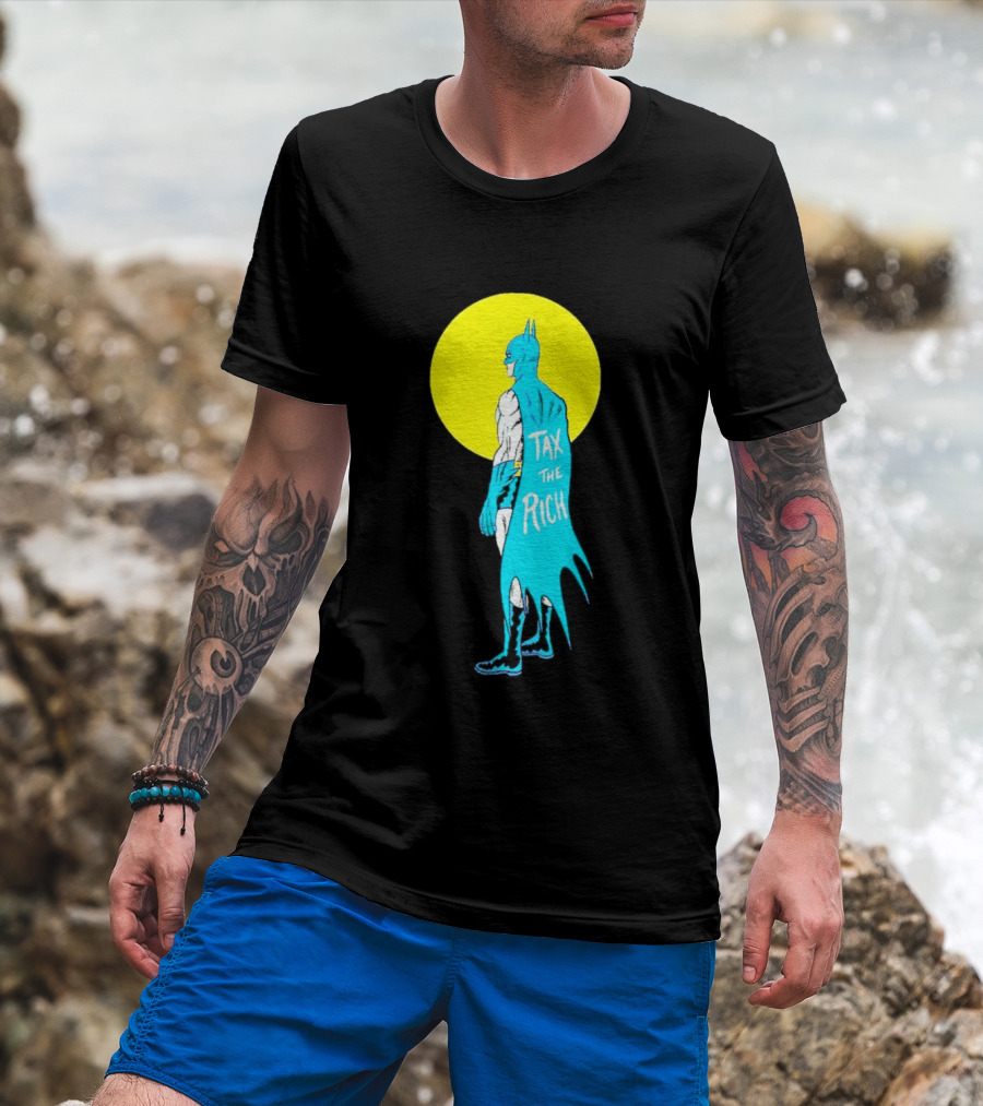 Tax The Rich Batman Yellow Moon T-Shirt