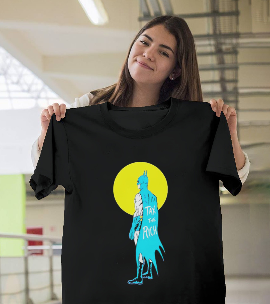 Tax The Rich Batman Yellow Moon T-Shirt