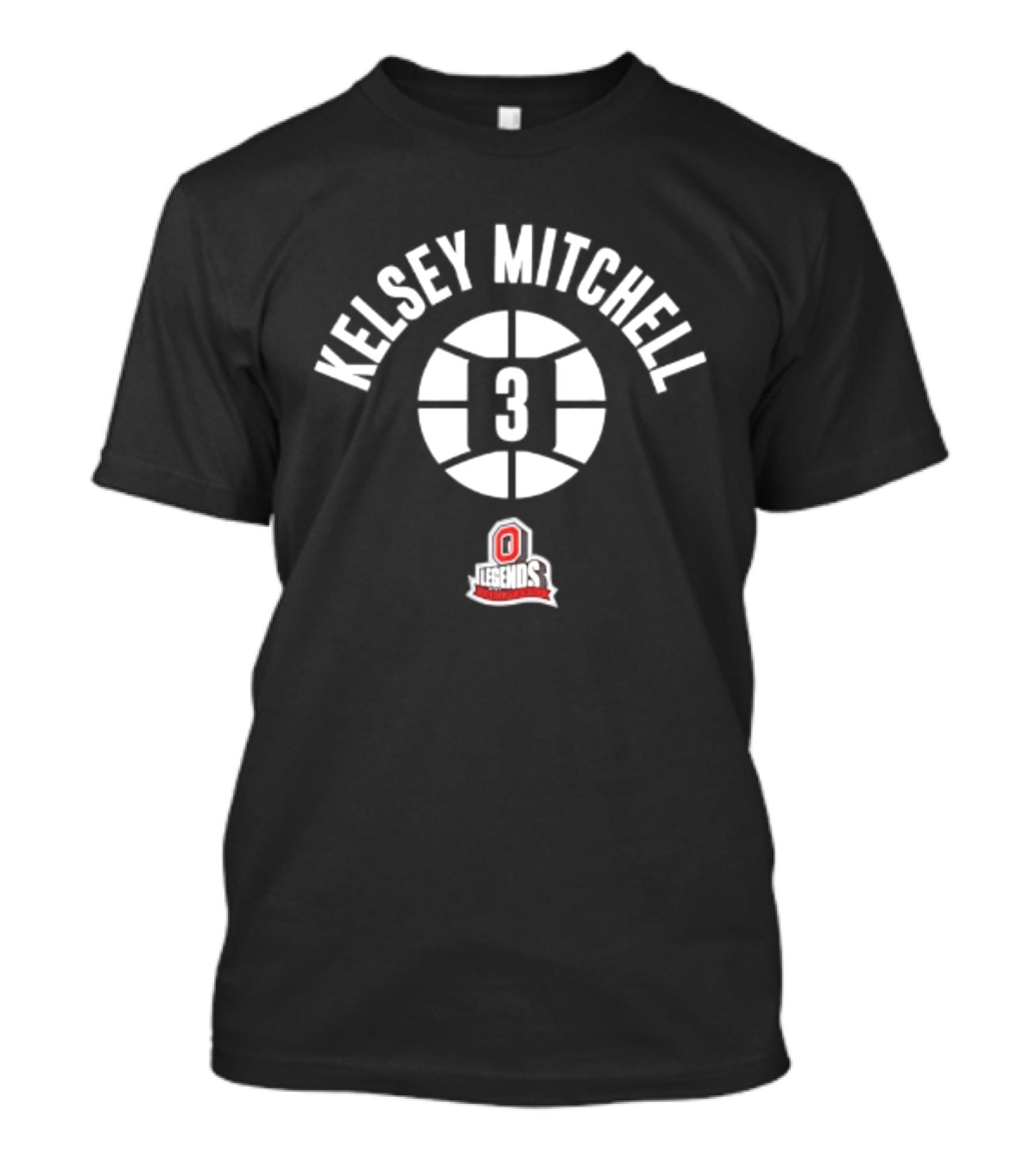 Kelsey Mitchell 3 Ohio State Athletics Buckeyes Basketball Number T-Shirt