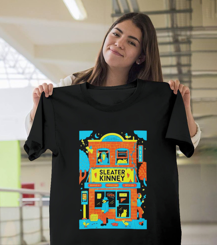 Sleater Kinney Live Brooklyn NY Prospect Park Sept 19 2026 T-Shirt