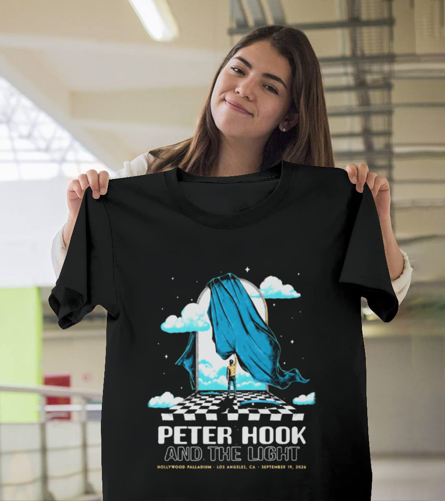 Peter Hook And The Light Hollywood Palladium Los Angeles September 2024 Checkerboard Clouds T-Shirt