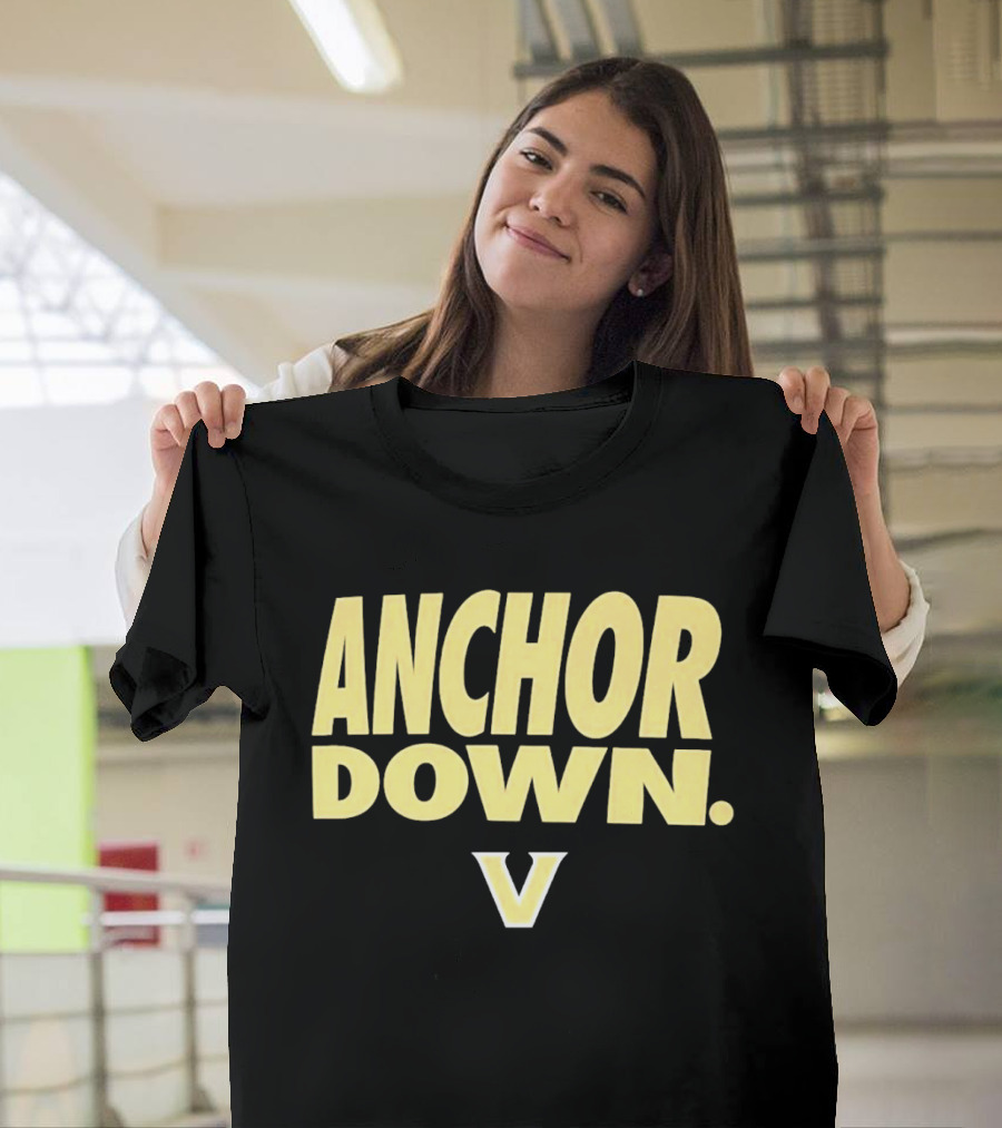 Vanderbilt Anchor Down V Gold T-Shirt