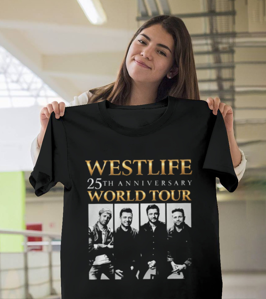 Westlife 25th Anniversary World Tour 2026 Schedule T-Shirt