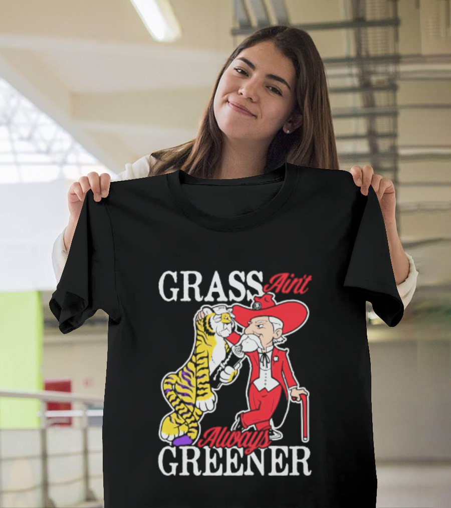 Ole Miss Rebels Vs LSU Tigers Grass Ain't Greener 2026 NCAA T-Shirt