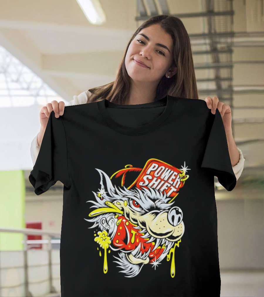Power Shift Wolf Streetwear Urban Style Clothing T-Shirt
