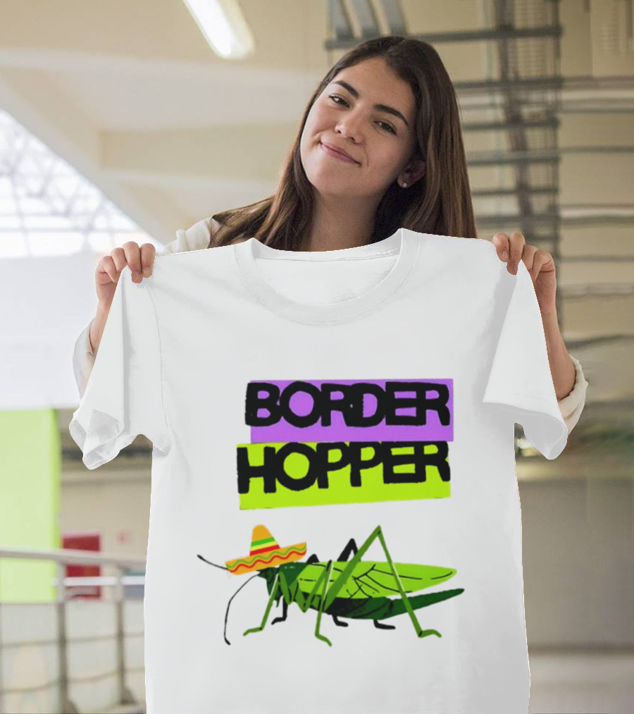Border Hopper Sombrero Grasshopper T-Shirt