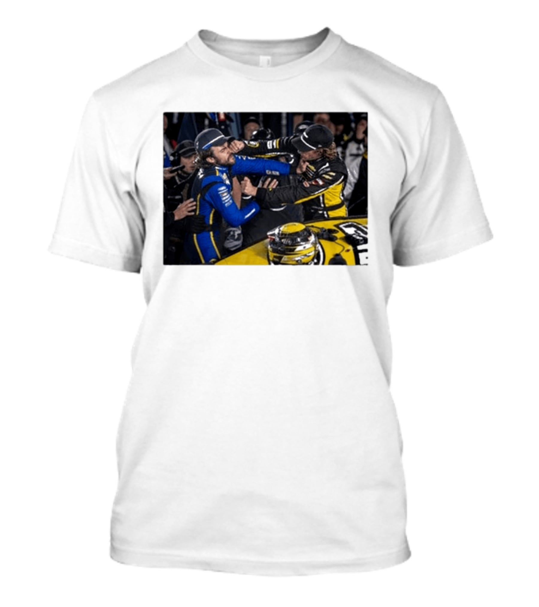Carson Hocevar Vs Ryan Blaney NASCAR Fight Racing Rivalry Scene T-Shirt