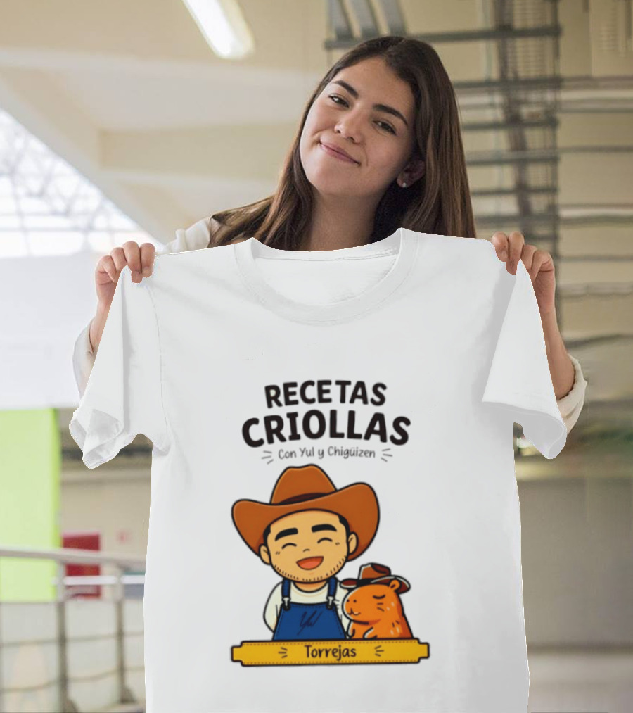 Recetas Criollas Con Yul Y Chigüizen Torrejas Vaquero Y Chigüiro T-Shirt
