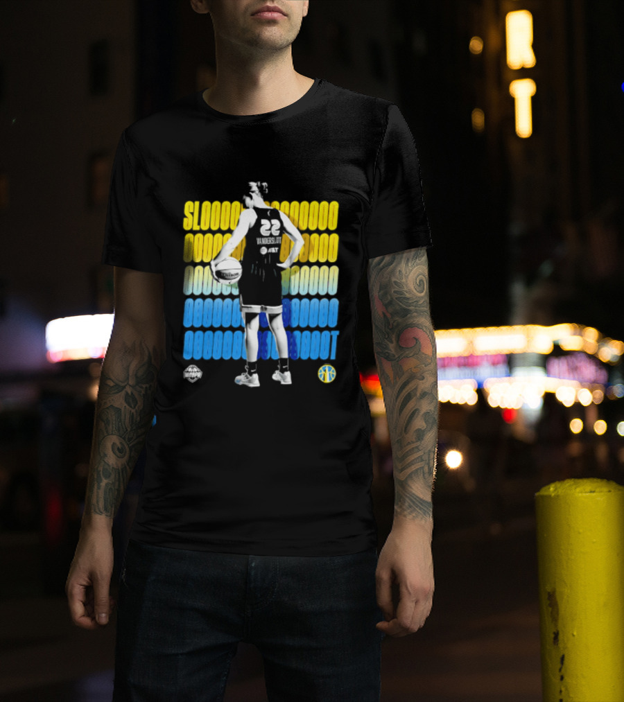 Chicago Sky Courtney Vandersloot Slooty 22 Blue Yellow Basketball T-Shirt