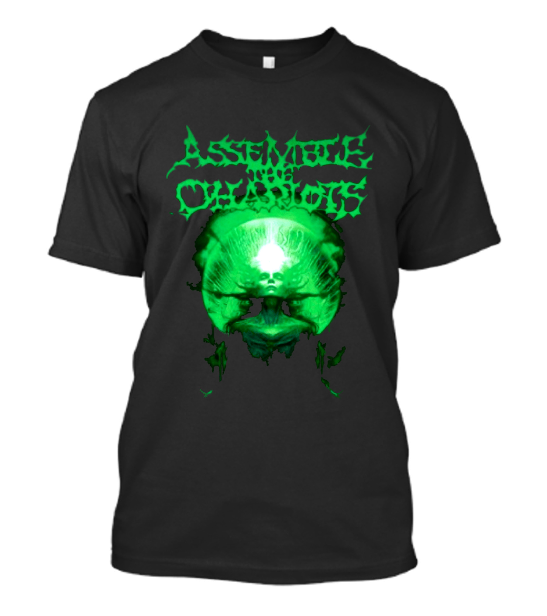 Indiemerchstore Assemble The Chariots Green Divine Glowing Entity T-Shirt