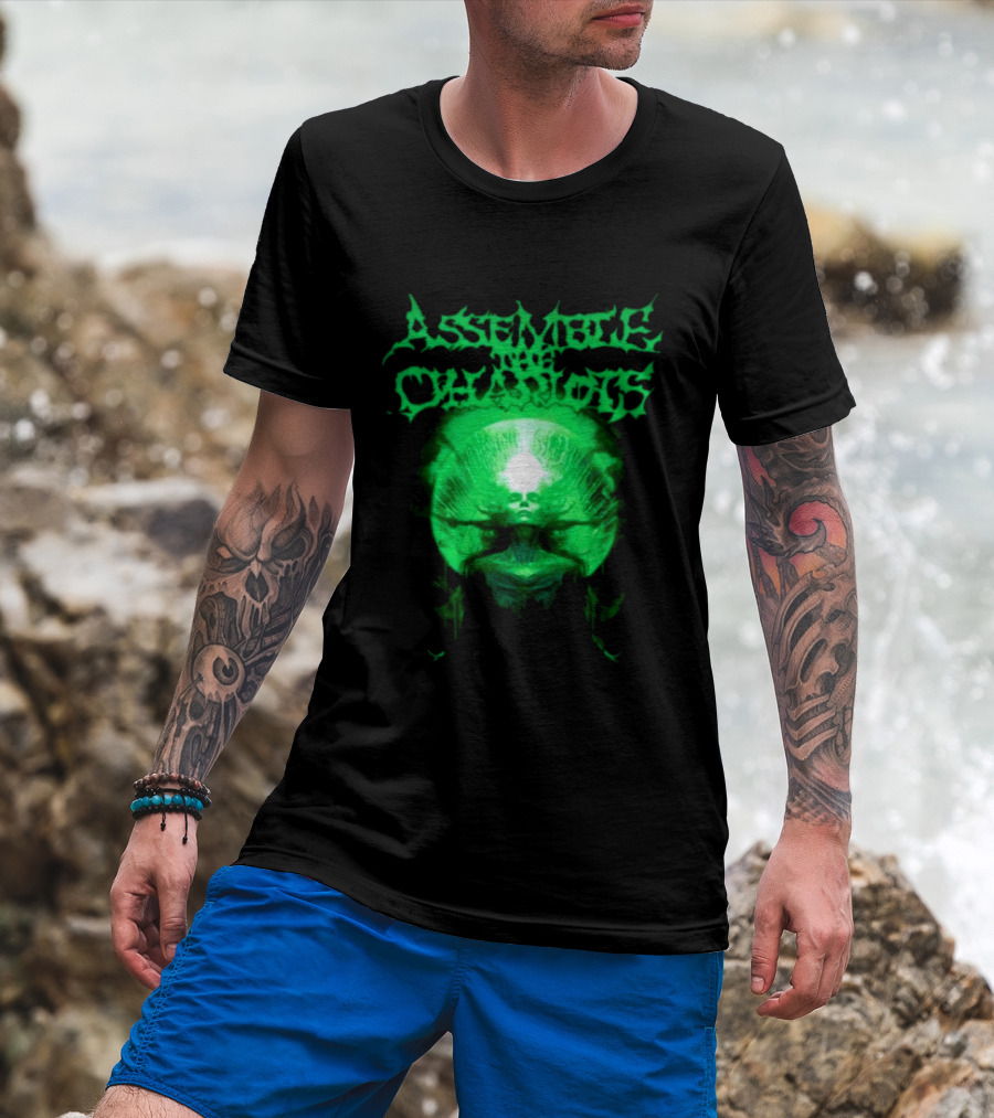 Indiemerchstore Assemble The Chariots Green Divine Glowing Entity T-Shirt
