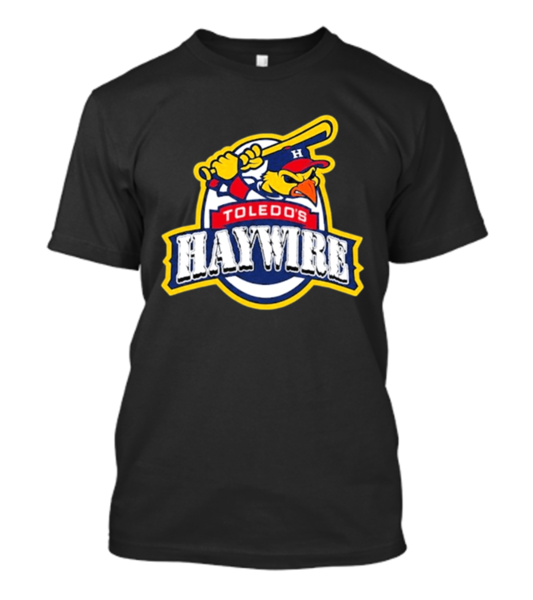 Toledo's Haywire Baseball Mascot With Bat And Cap H T-Shirt