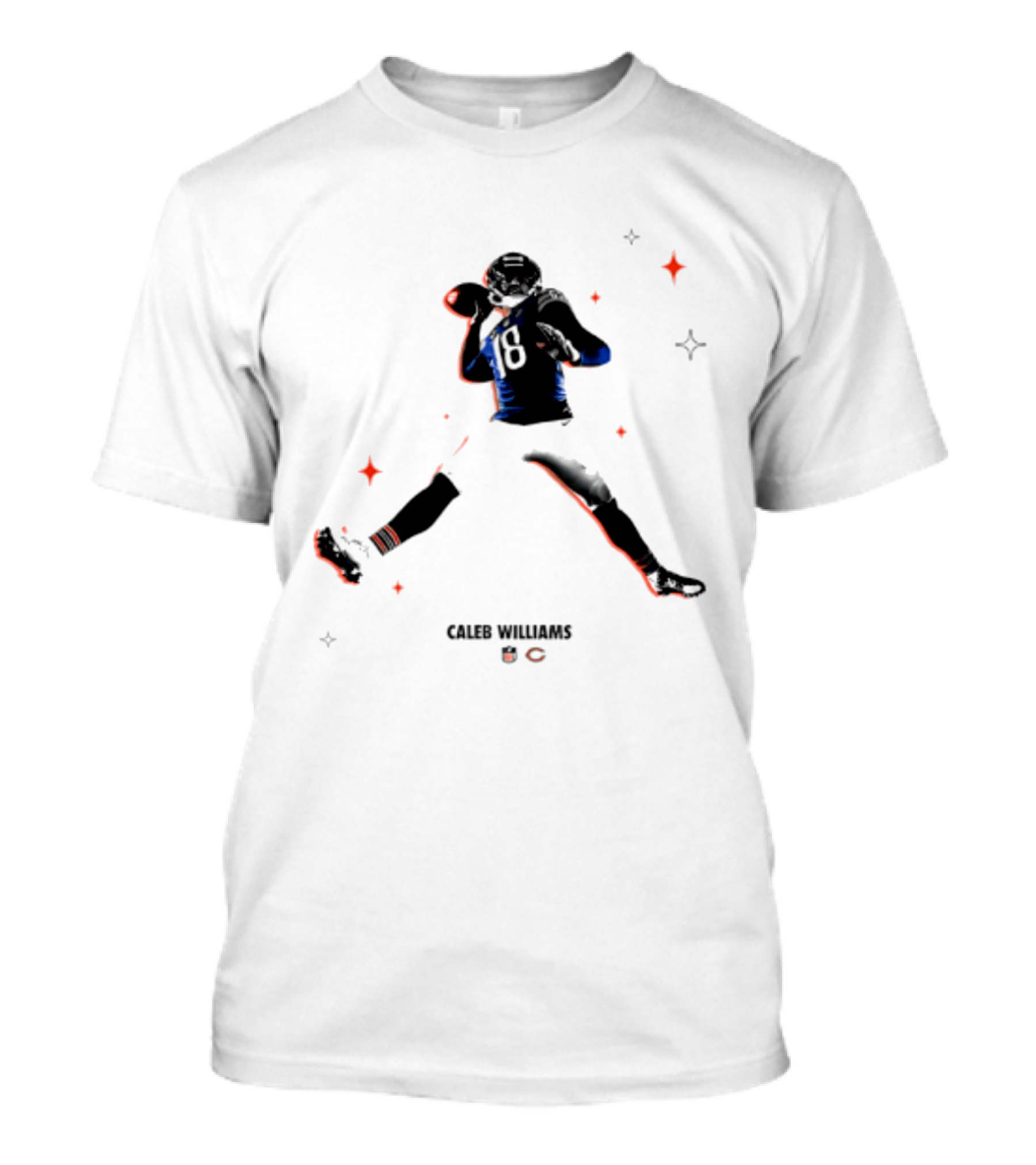 Caleb Williams Chicago Bears Fly Air Jordan 8 Pose T-Shirt