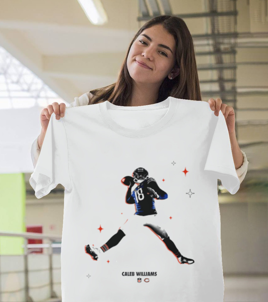 Caleb Williams Chicago Bears Fly Air Jordan 8 Pose T-Shirt