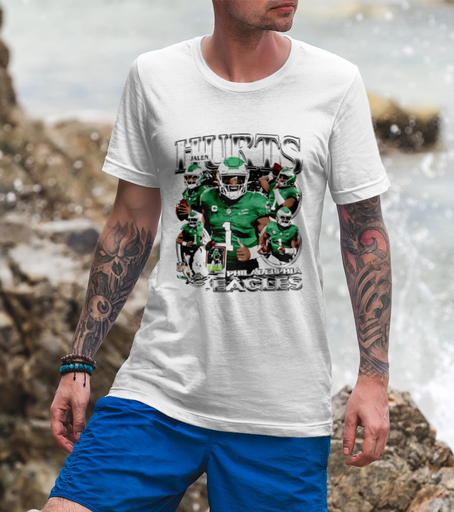 Jalen Hurts Philadelphia Eagles 2026 Hurts Player Collage T-Shirt