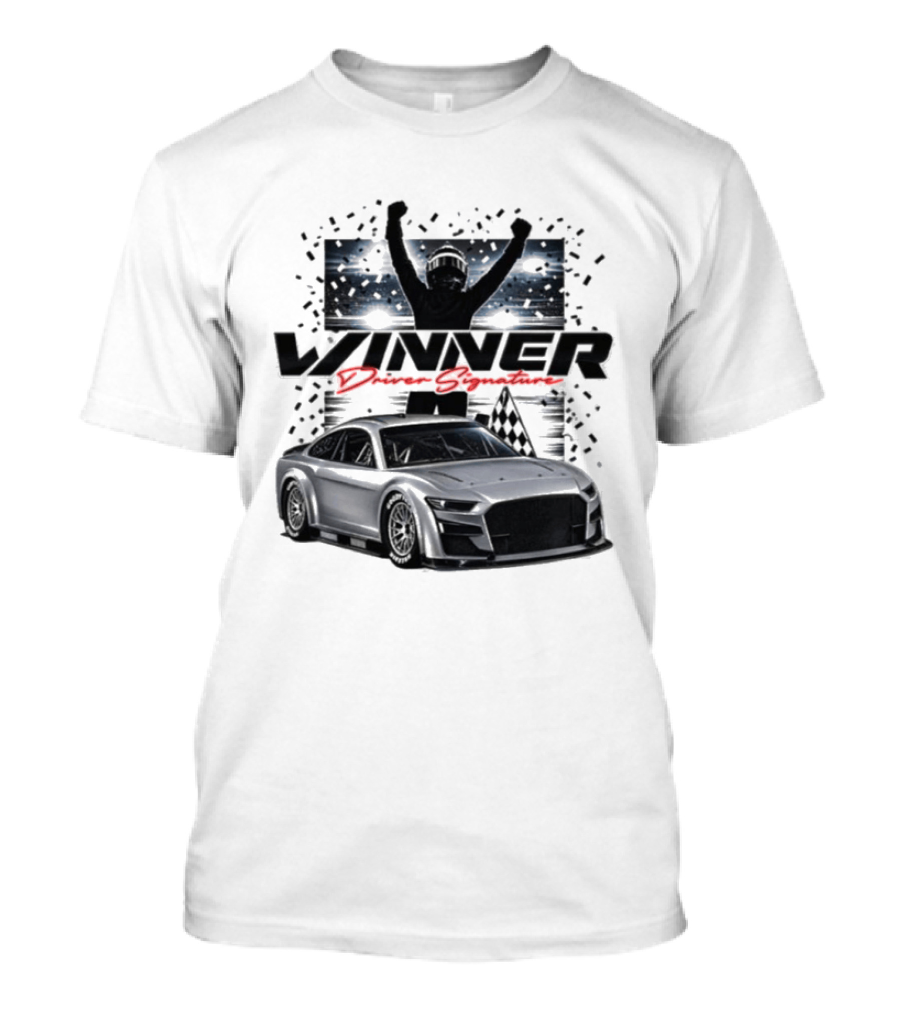 Joey Logano 2026 Winner Bass Pro Shops Night Race Victory Car And Driver Signature T-Shirt