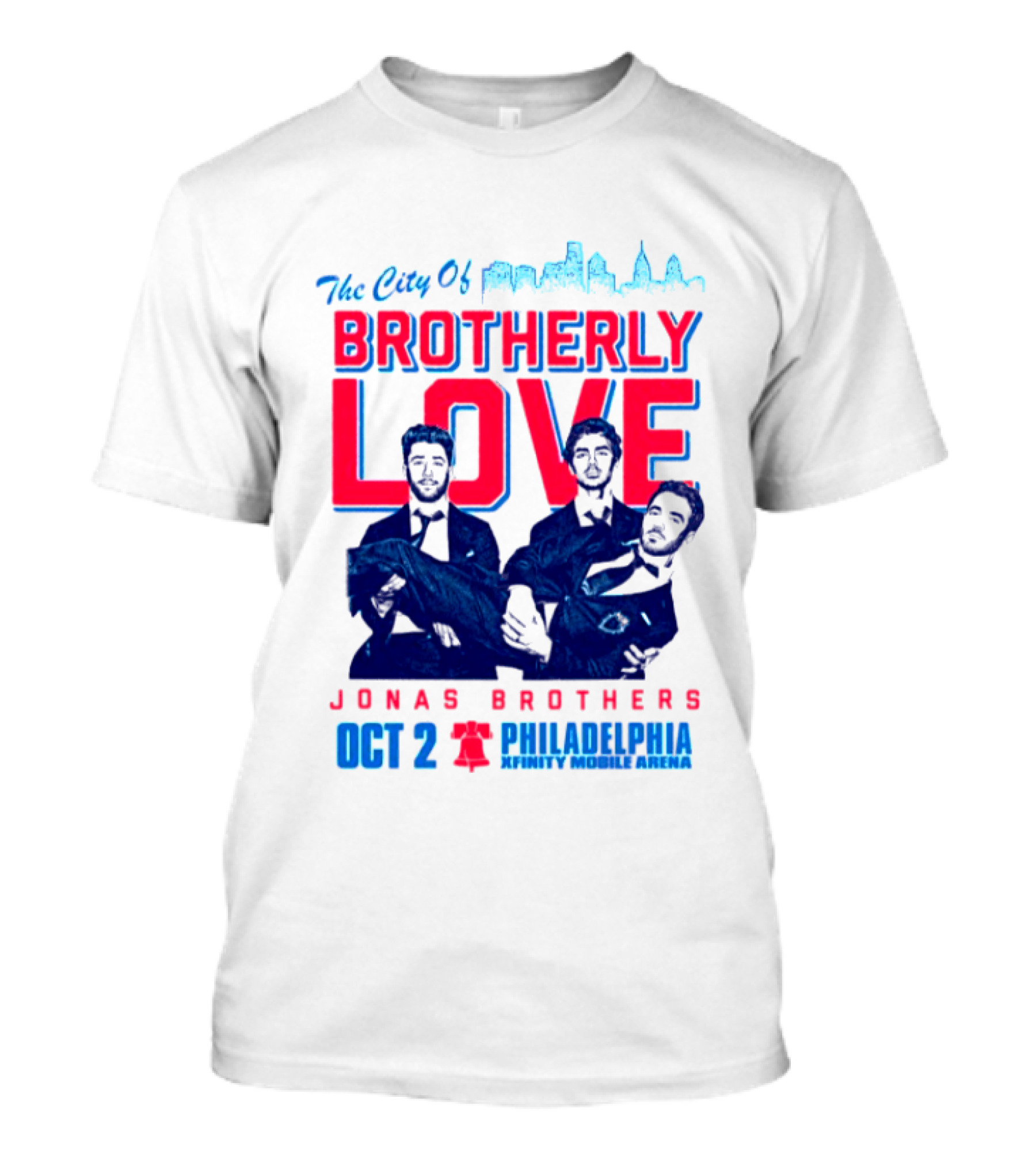 Jonas Brothers The City Of Brotherly Love Philadelphia Oct 7 Xfinity Live Arena T-Shirt