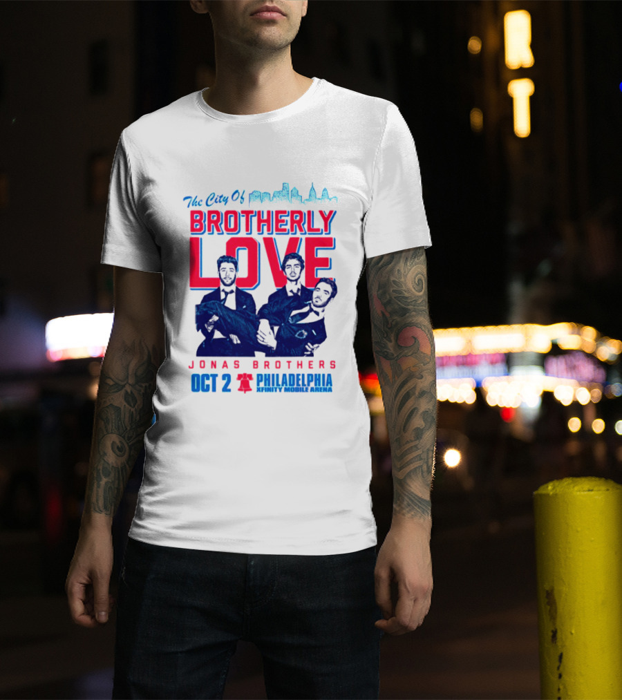 Jonas Brothers The City Of Brotherly Love Philadelphia Oct 7 Xfinity Live Arena T-Shirt