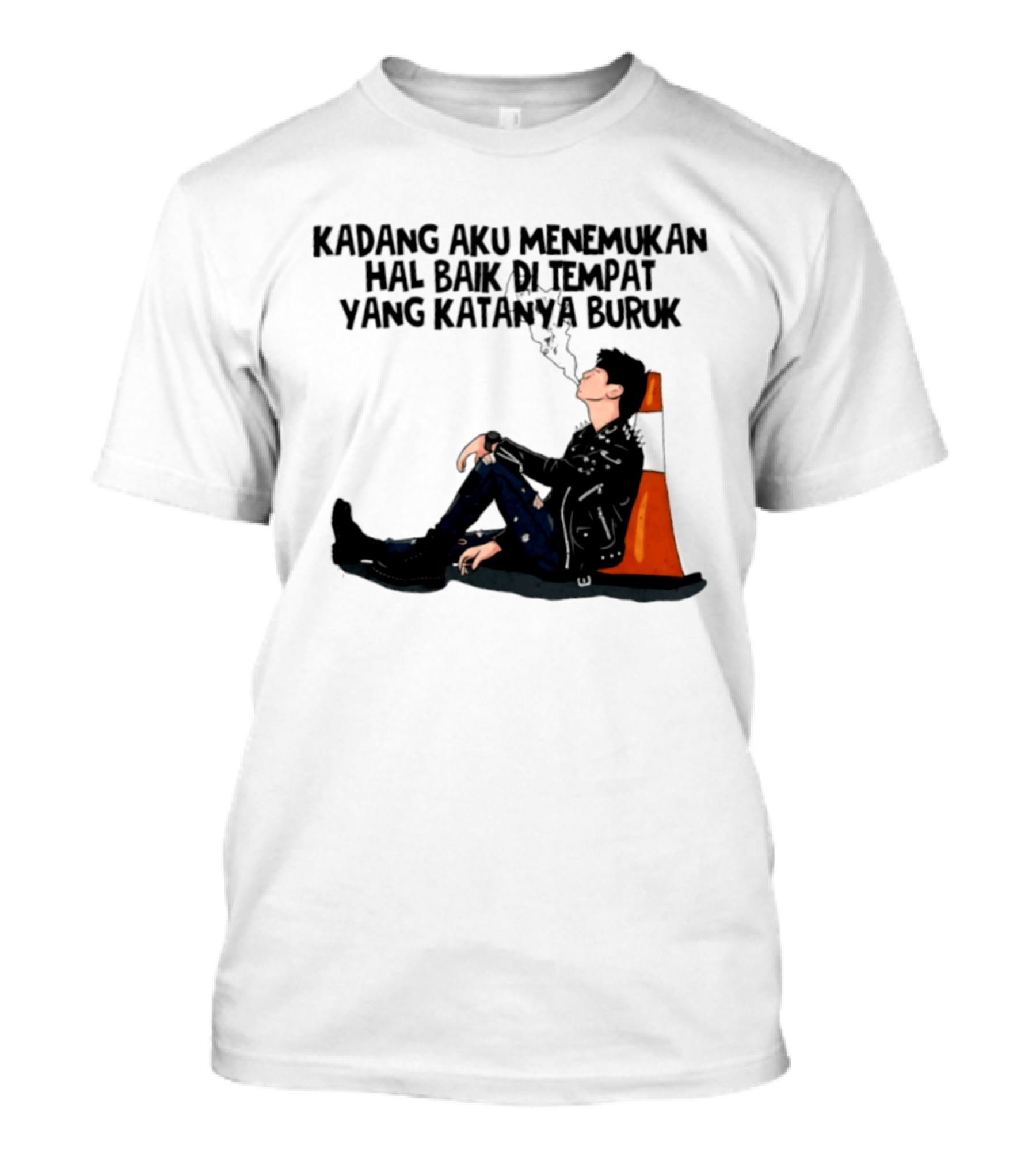 Kadang Aku Menemukan Hal Baik Di Tempat Yang Katanya Buruk Dengan Sosok Beristirahat Di Kursi Oranye T-Shirt