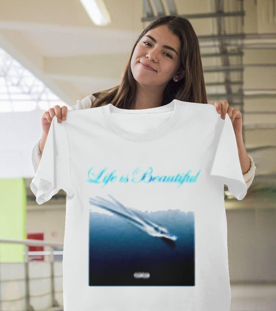 Life Is Beautiful Album White Larry June Shop T-Shirt