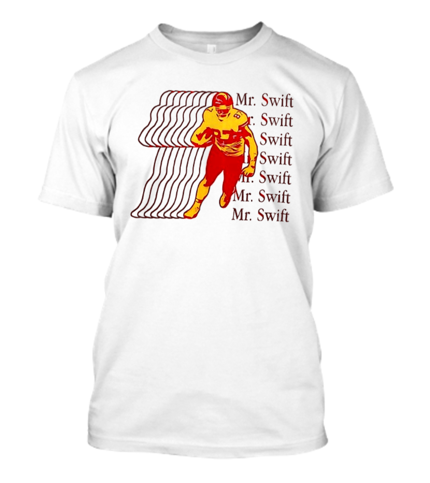 Mr. Swift 87 Kansas City Chiefs Football Player 2 Sided Back T-Shirt