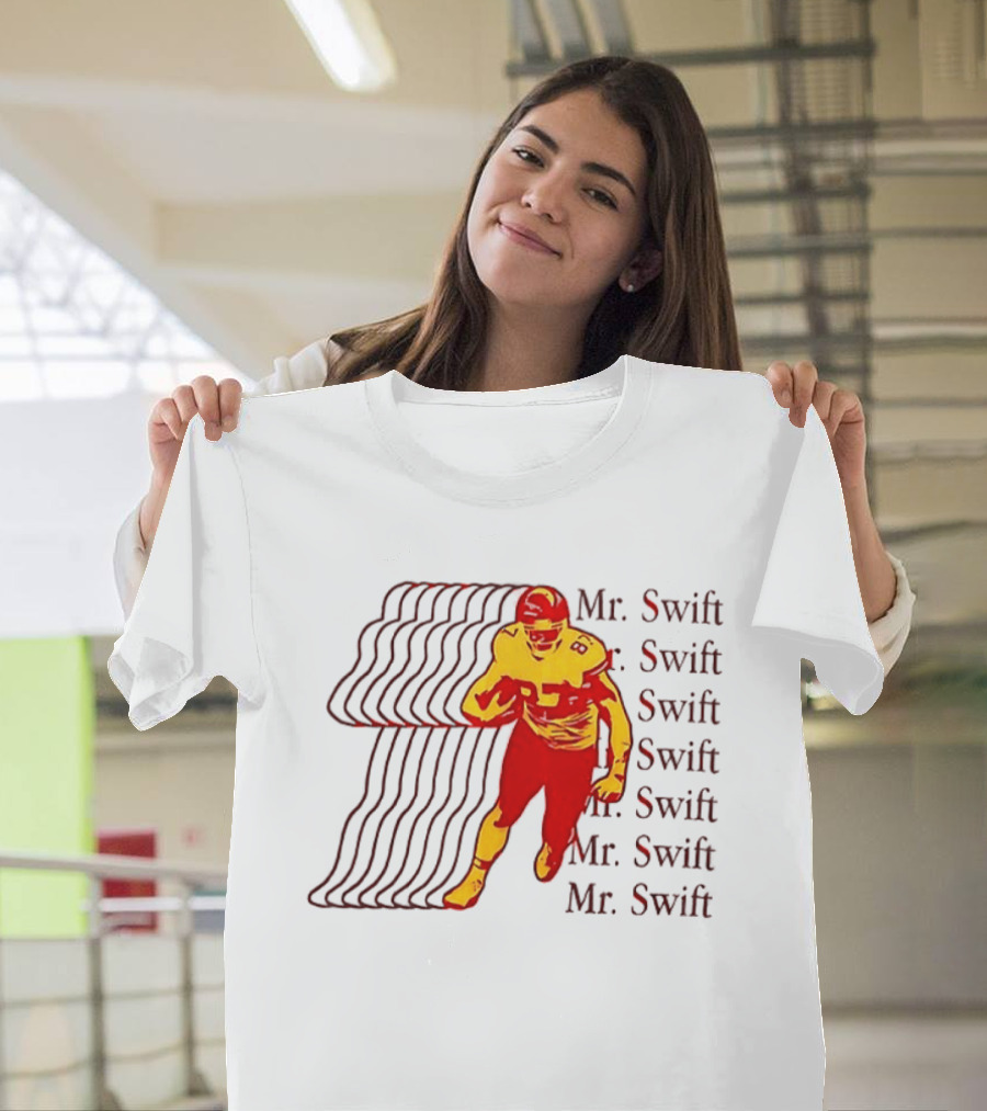 Mr. Swift 87 Kansas City Chiefs Football Player 2 Sided Back T-Shirt