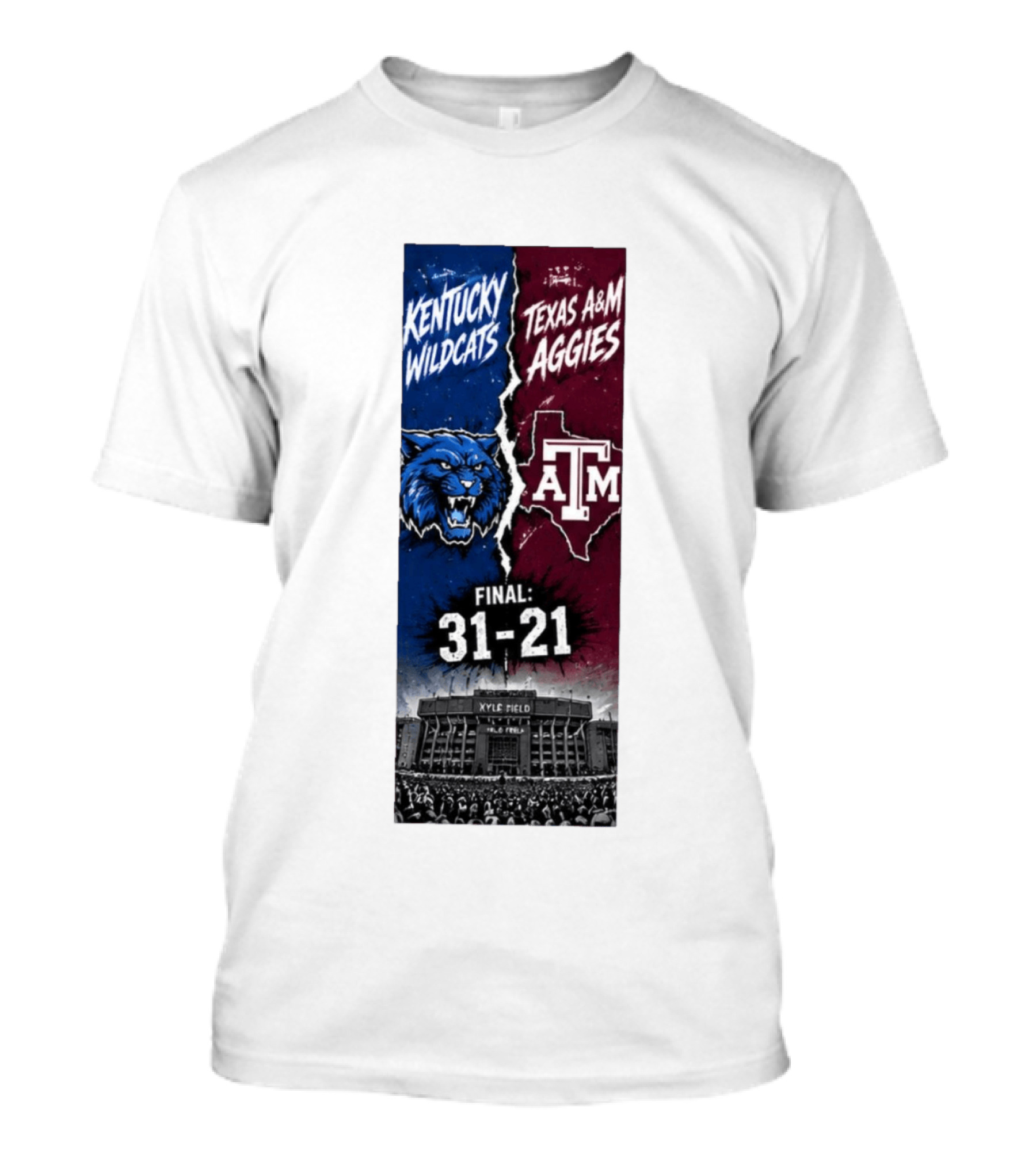 Kentucky Wildcats Vs Texas A&M Aggies Final 2026 Score 31 21 At Kyle Field T-Shirt