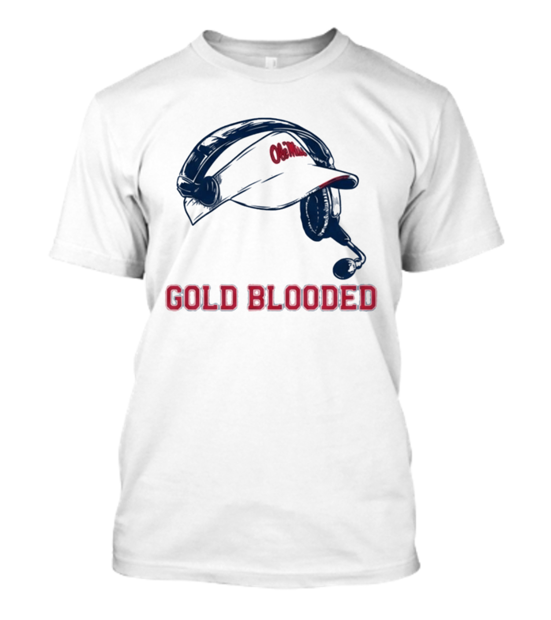 Ole Miss Head Coach Visor Gold Blooded T-Shirt