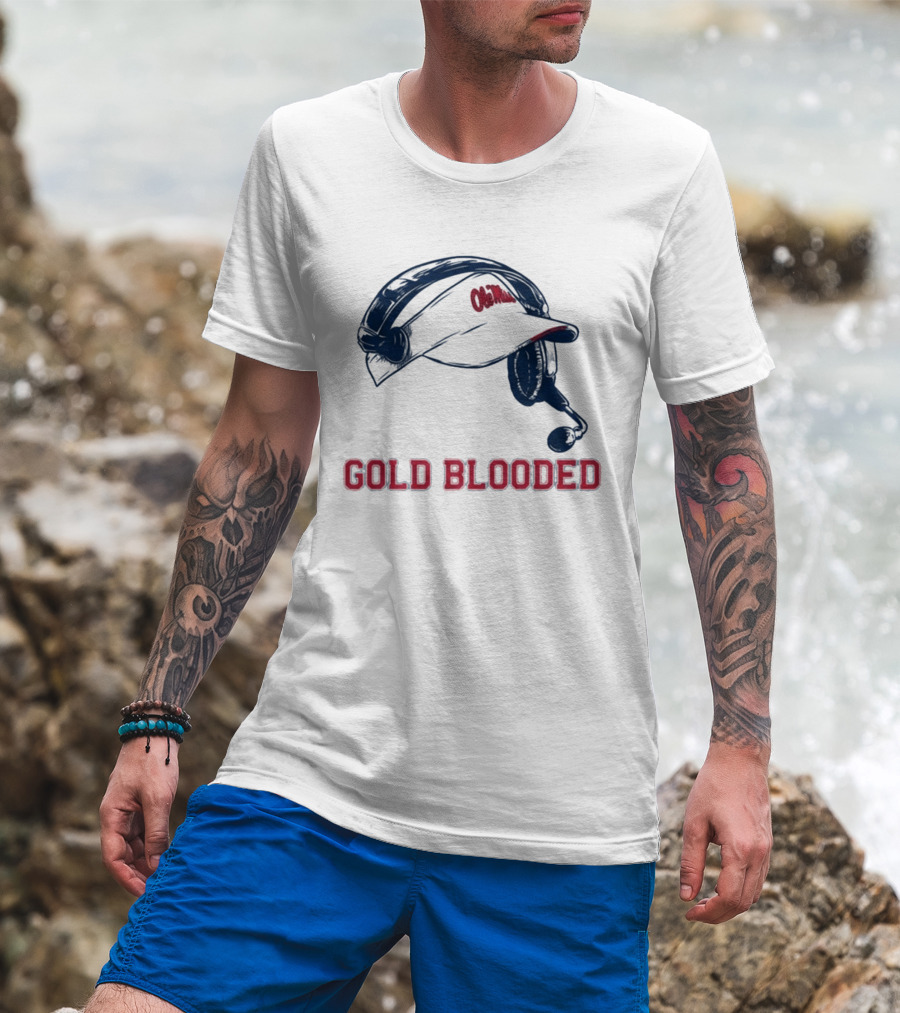 Ole Miss Head Coach Visor Gold Blooded T-Shirt