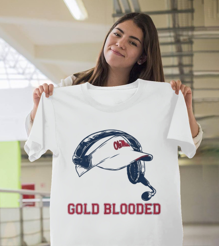 Ole Miss Head Coach Visor Gold Blooded T-Shirt