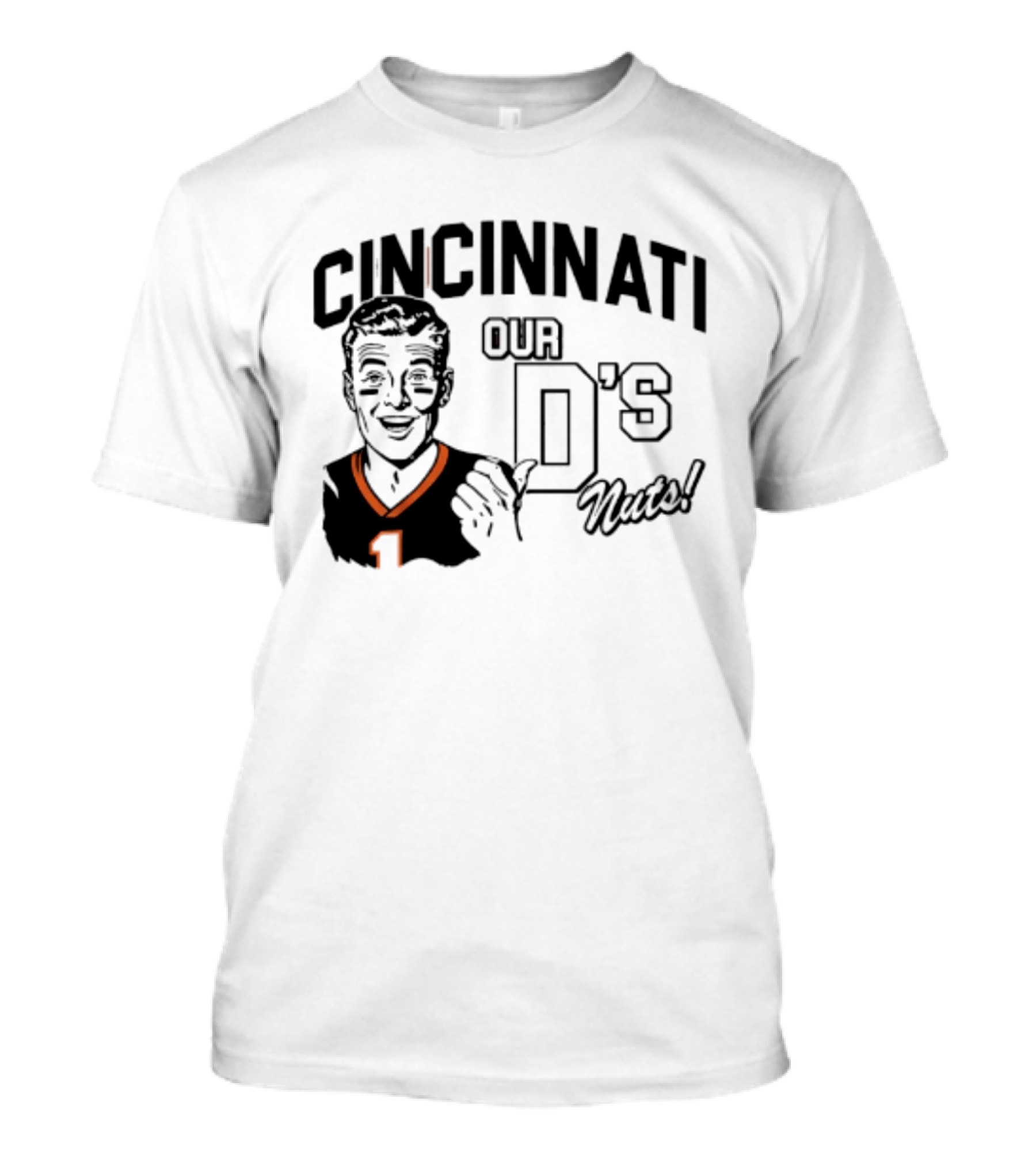 Cincinnati Our D's Nuts Football Orange Bengals T-Shirt
