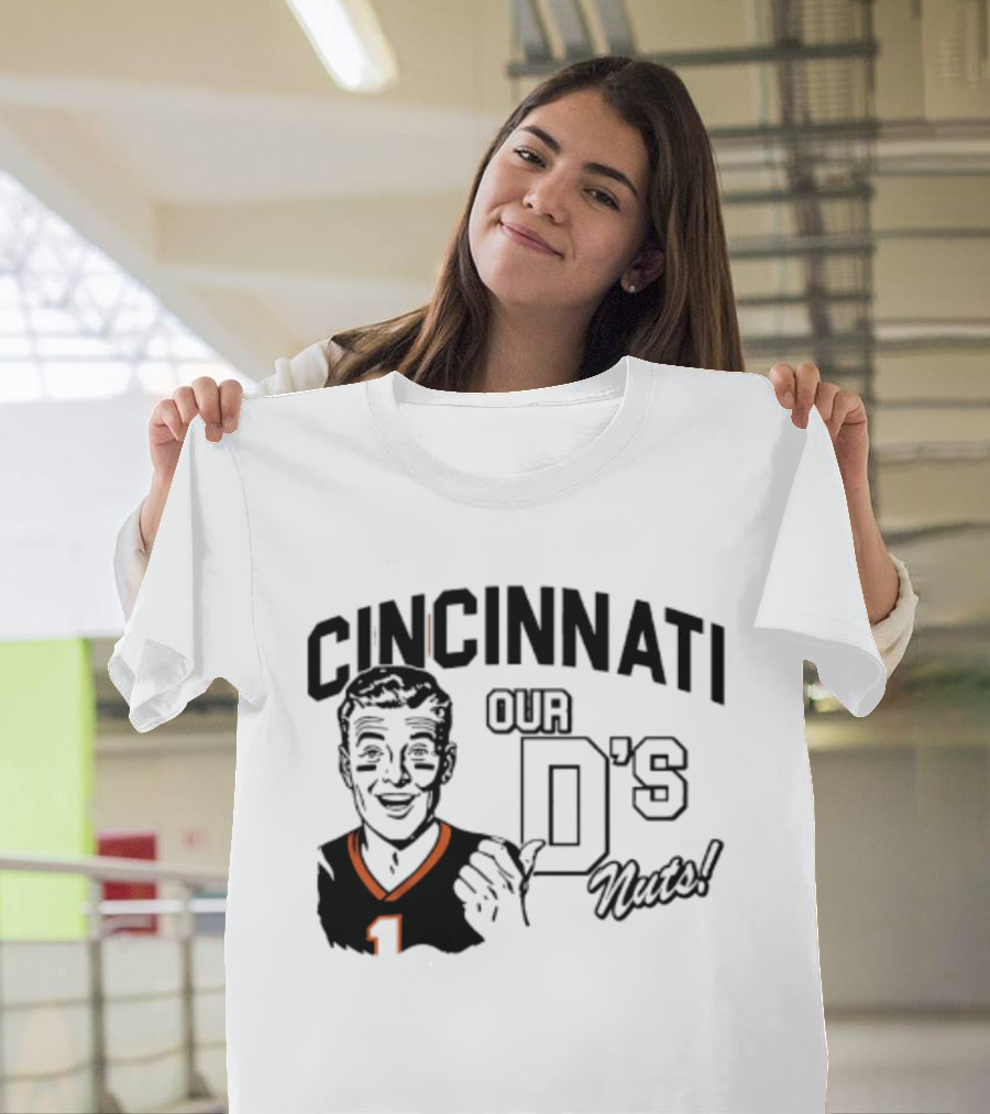 Cincinnati Our D's Nuts Football Orange Bengals T-Shirt